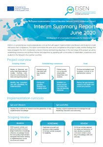Front page of the interim summary report june 2020.